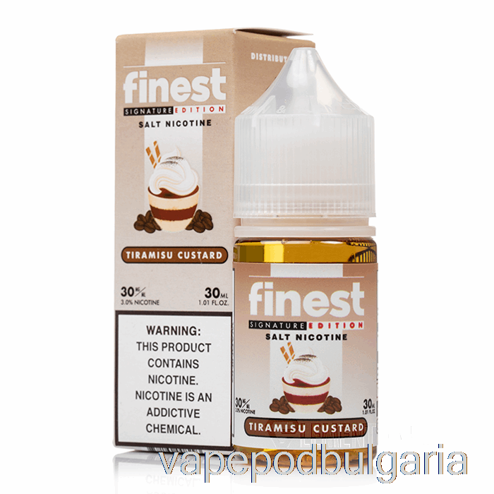 Vape Bulgaria Tiramisu Custard - The Finest Signature Edition сол Nic - 30ml 50mg